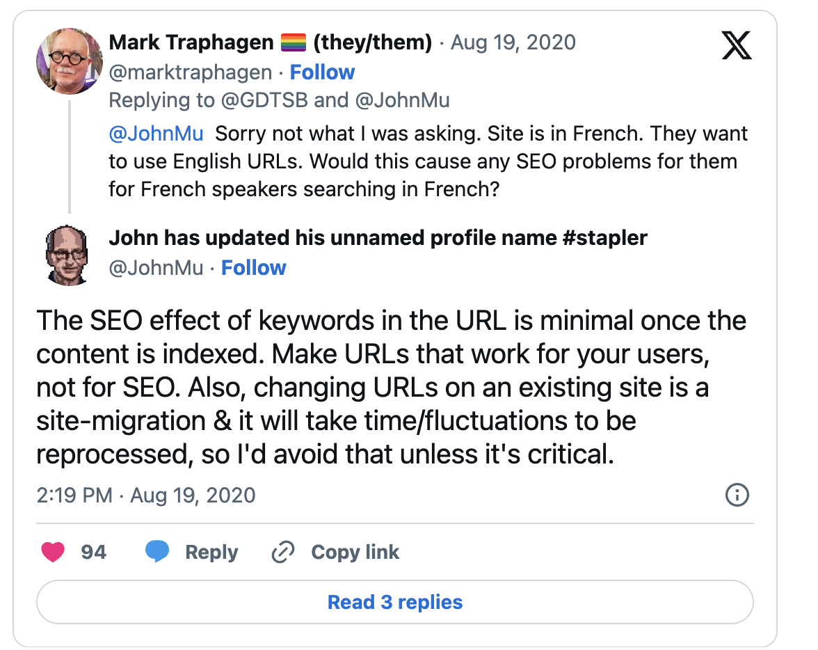 Slug Best Practices Table